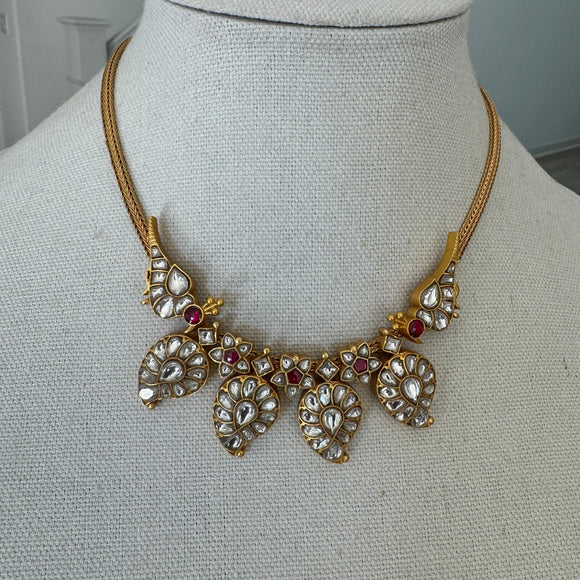 The Elegant Mango Jadau Necklace- Deivanai