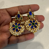 The  Kemp Jadau Silver Earrings - Megha