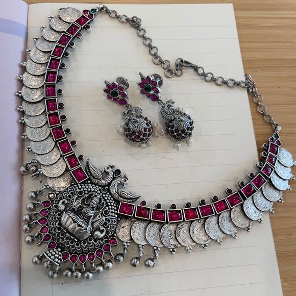 The Lakshmi Kemp  Silver Necklace