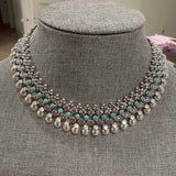 The Elegant Turquoise Silver Necklace - Neela