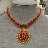 The Timeless  Kemp Attigai Silver  Necklace - Deepa