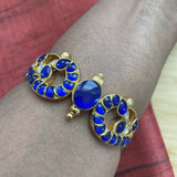 The Elegant Jadau Silver Bangles - Neela