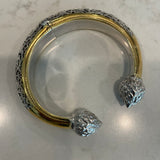 Dual tone Silver Fusion Bangles  Cuff