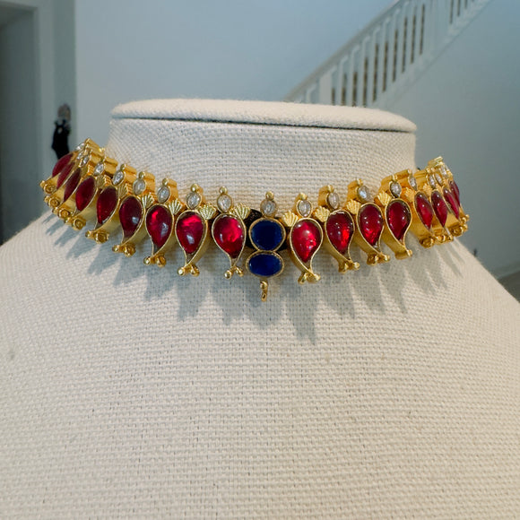 The Elegant Simple Jadau Necklace- Mangai