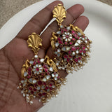 The Statement White Kundan Silver Earrings - Mayil