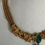 Traditional Gold Tone classic Silver Necklace - Thilaga