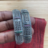 Jaal  Silver Bangles - Maya