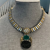 The Black Onyx Statement Silver Necklace