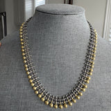 The Elegant two tone Silver Necklace - Maya