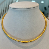 The Round patterned Gold Hasli Silver Necklace ( hasli only )