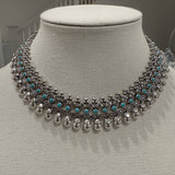 The Elegant Turquoise Silver Necklace - Neela