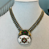 The white coral  Statement Silver Necklace - Hana