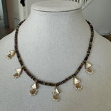 The Kundan  Gemstone Beaded Silver Necklace - Diya