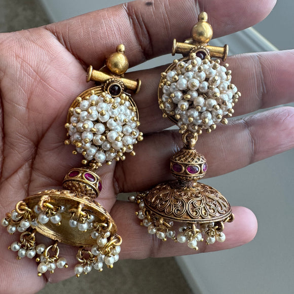 The  Antique Silver Earrings - Anjali