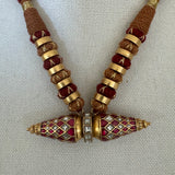 The traditional tabis Thread Silver  Necklace - tejasri