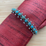 Natural Turquoise Silver Bangles - Vaan