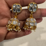 The  Jadau Kemp Jadau Silver Earrings - Ahalya