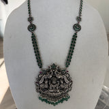 The Elegant Nakshi Temple Silver Necklace - Nakshi