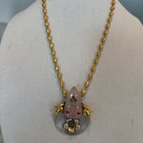 The Rose Quartz  Silver Necklace - Chitra