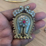 The Temple Silver Pendant Set - Vishalini