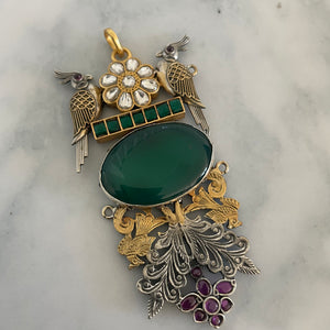 The Green onyx Statement Pendant