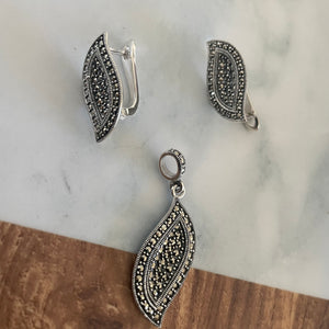 The Marcasite Pendant Set