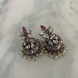 The Kemp Jhumka Silver Earrings