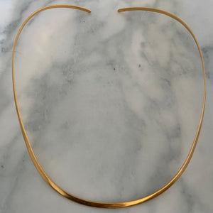 The Flat Gold Hasli Silver Necklace