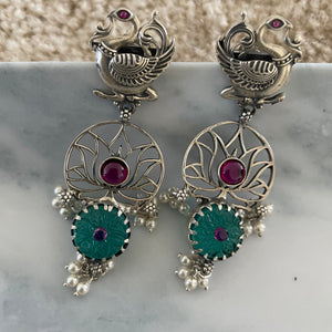 The Lotus Silver Earrings