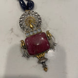 The Red Jasper Silver Pendant